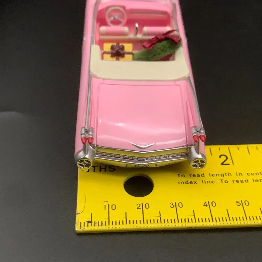 Vintage 1959 Cadillac De Ville Convertible Pink Car 1996 Hallmark Ornament
